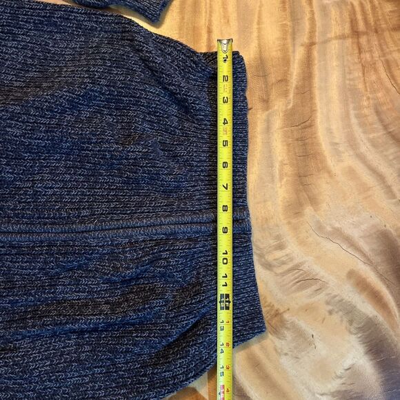 LL Bean Sweater Mens L Dark Gray Full Zip 0 YR26 Knit Ribbed Cardigan L Regular - Picture 7 of 9